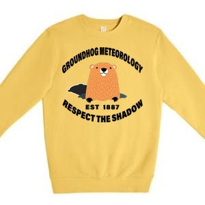 Groundhog Meteorology Respect The Shadow Premium Crewneck Sweatshirt