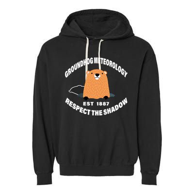 Groundhog Meteorology Respect The Shadow Garment-Dyed Fleece Hoodie
