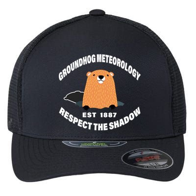 Groundhog Meteorology Respect The Shadow Flexfit Unipanel Trucker Cap
