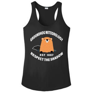 Groundhog Meteorology Respect The Shadow Ladies PosiCharge Competitor Racerback Tank