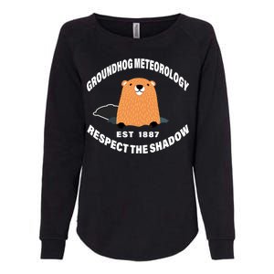 Groundhog Meteorology Respect The Shadow Womens California Wash Sweatshirt