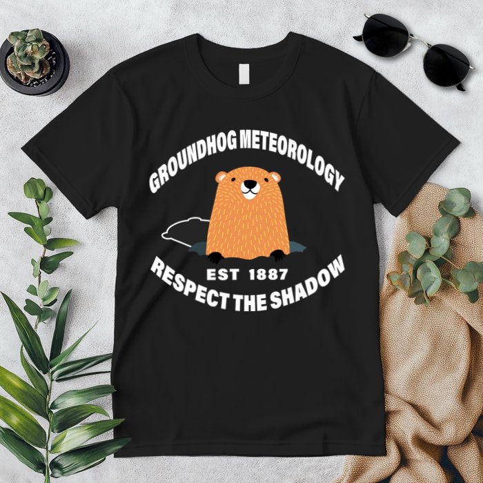 Groundhog Meteorology Respect The Shadow Premium T-Shirt
