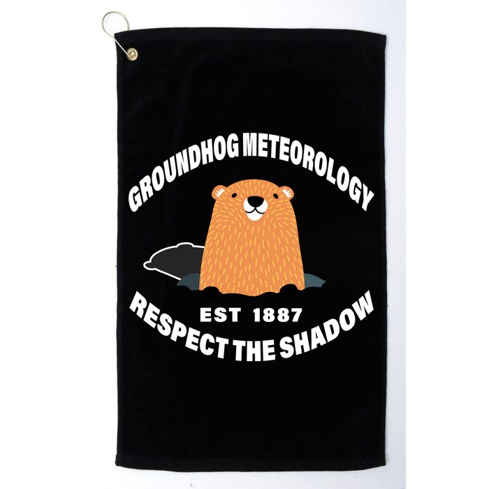 Groundhog Meteorology Respect The Shadow Golf Towel
