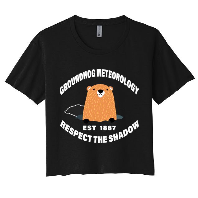 Groundhog Meteorology Respect The Shadow Crop Top