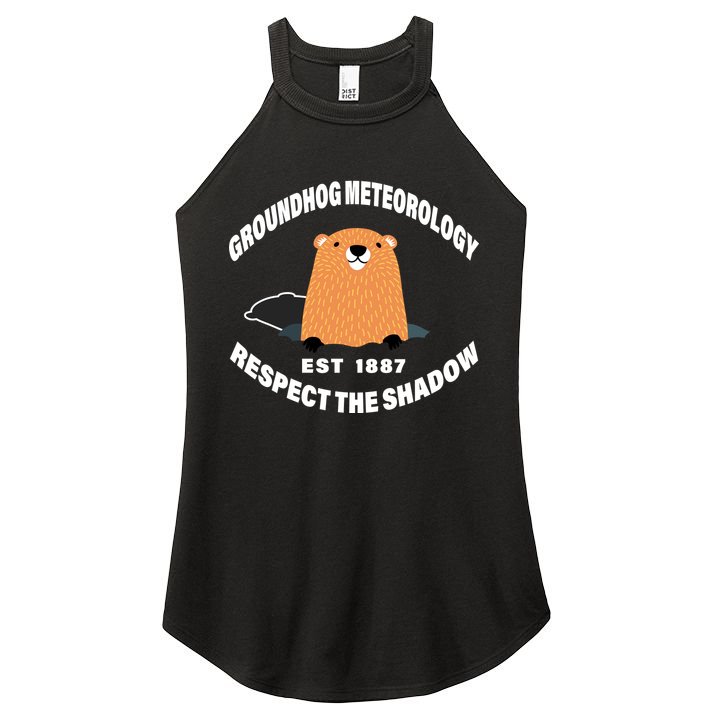 Groundhog Meteorology Respect The Shadow Women's Perfect Tri Rocker Tank