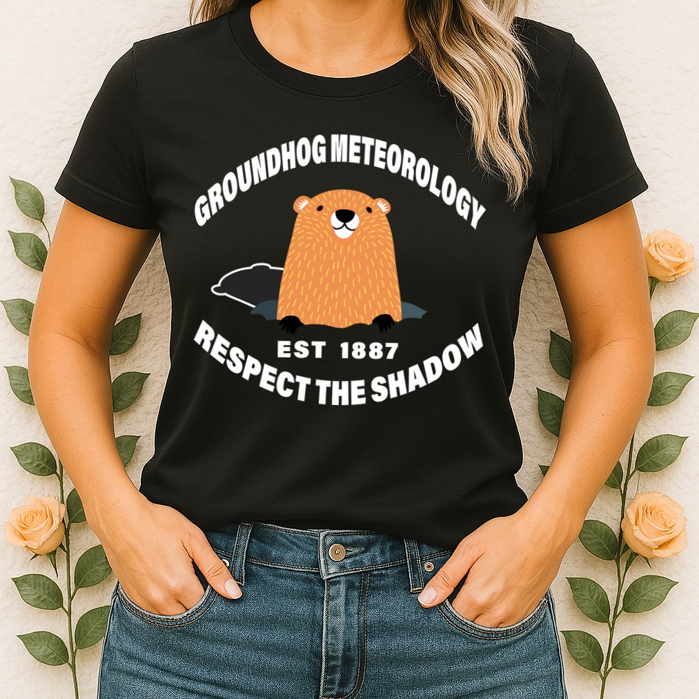 Groundhog Meteorology Respect The Shadow Womens T-Shirt