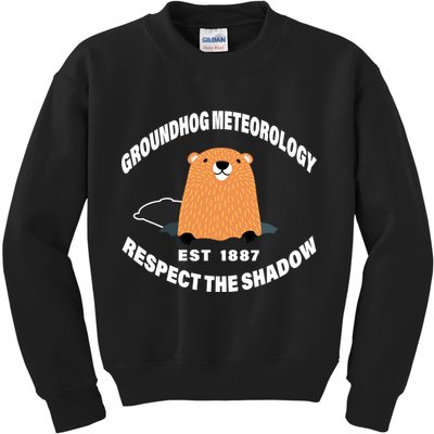 Groundhog Meteorology Respect The Shadow Kids Sweatshirt