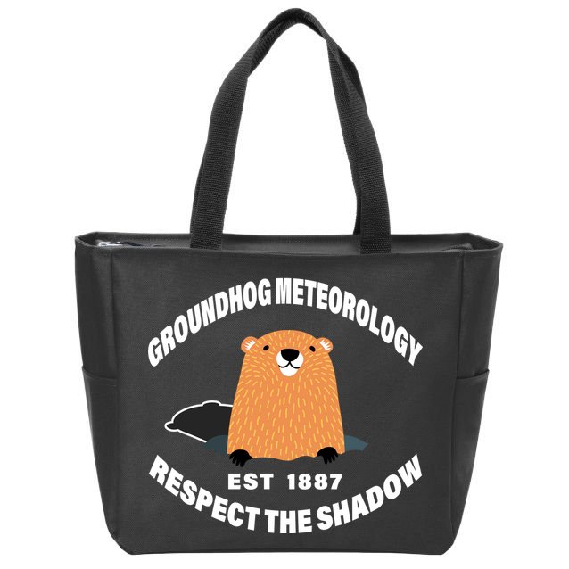 Groundhog Meteorology Respect The Shadow Zip Tote Bag