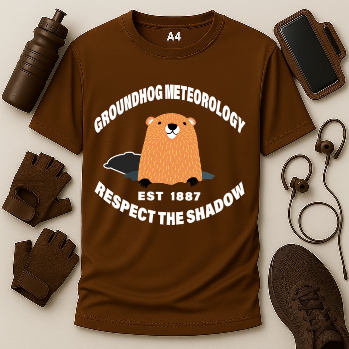 Groundhog Meteorology Respect The Shadow Performance Shirt