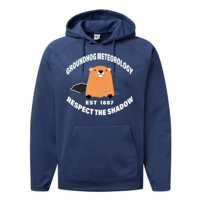 Groundhog Meteorology Respect The Shadow Performance Fleece Hoodie