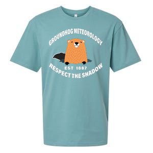 Groundhog Meteorology Respect The Shadow Sueded Cloud Jersey T-Shirt