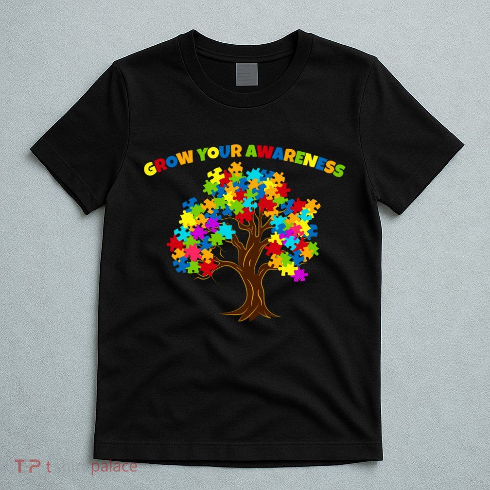 Grow Your Awareness Autism Puzzle Tree T-Shirt