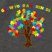 Grow Your Awareness Autism Puzzle Tree Vector Backpack