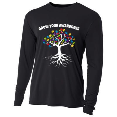 Grow Your Awareness Tree Roots Cooling Performance Long Sleeve Crew