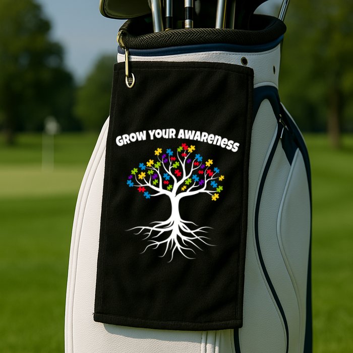Grow Your Awareness Tree Roots Golf Towel