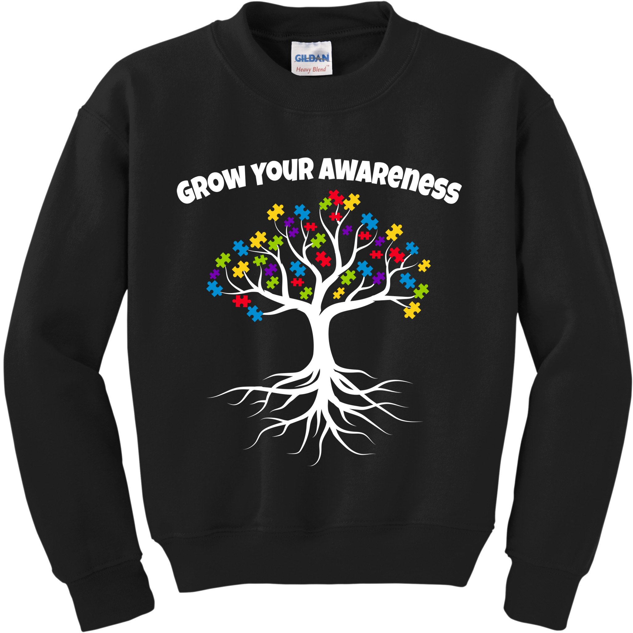 Grow Your Awareness Tree Roots Kids Sweatshirt