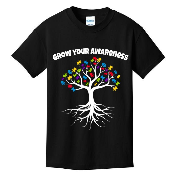 Grow Your Awareness Tree Roots Kids T-Shirt