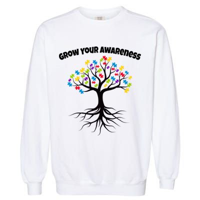 Grow Your Awareness Tree Roots Garment-Dyed Sweatshirt
