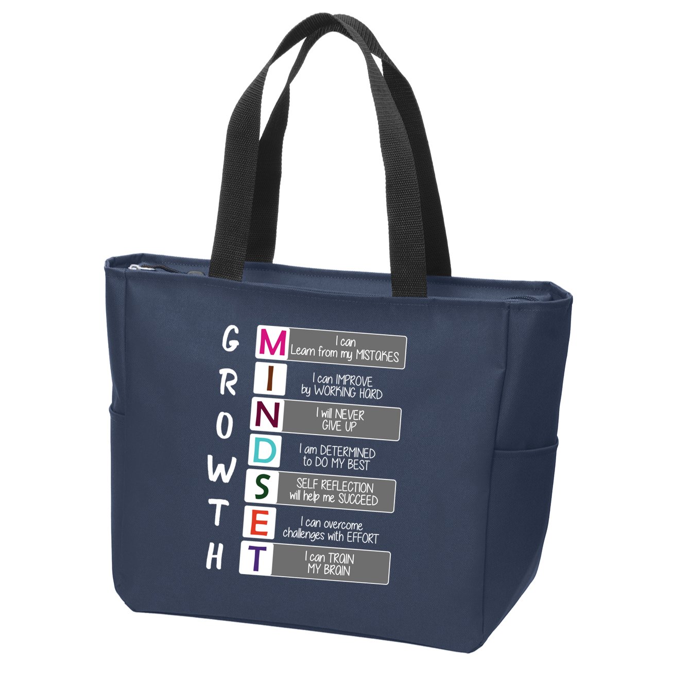 Growth Mindset Zip Tote Bag