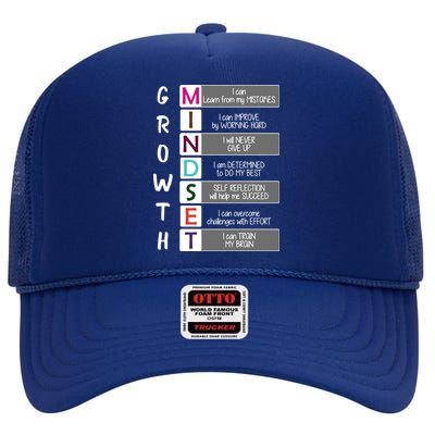 Growth Mindset High Crown Mesh Back Trucker Hat