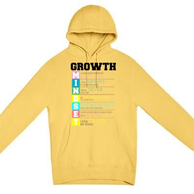 Growth New Mindset And Resolution  Premium Pullover Hoodie