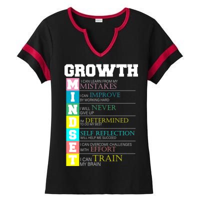 Growth New Mindset And Resolution  Ladies Halftime Notch Neck Tee