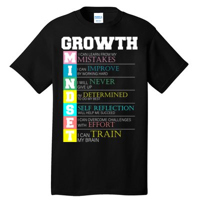 Growth New Mindset And Resolution  Tall T-Shirt