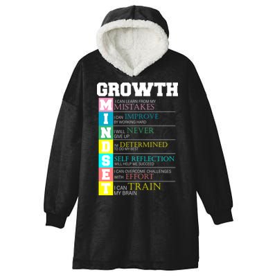 Growth New Mindset And Resolution  Hooded Wearable Blanket