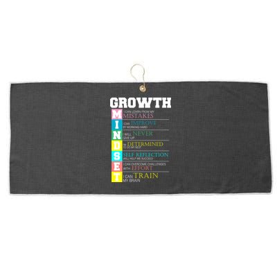 Growth New Mindset And Resolution  Large Microfiber Waffle Golf Towel