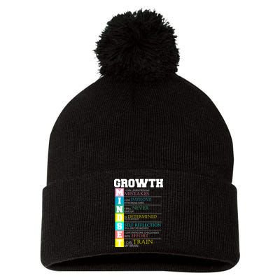 Growth New Mindset And Resolution  Pom Pom 12in Knit Beanie