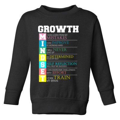 Growth New Mindset And Resolution  Toddler Sweatshirt