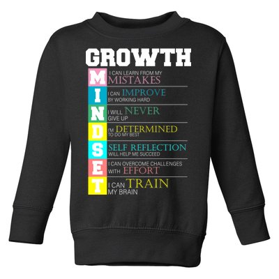 Growth New Mindset And Resolution  Toddler Sweatshirt