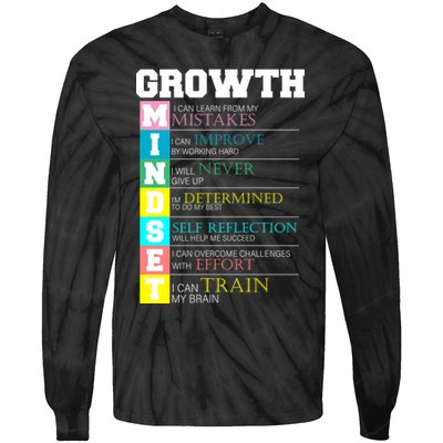 Growth New Mindset And Resolution  Tie-Dye Long Sleeve Shirt