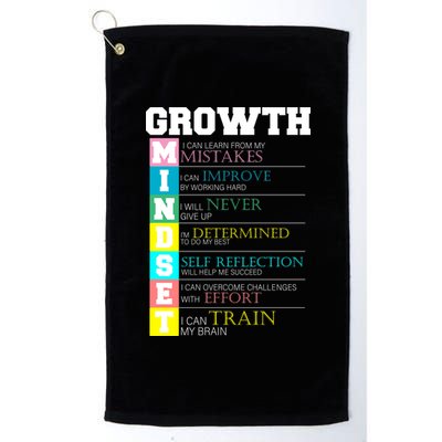 Growth New Mindset And Resolution  Platinum Collection Golf Towel