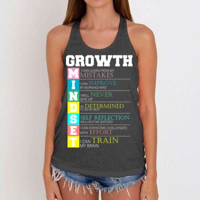 Growth New Mindset And Resolution  Women's Knotted Racerback Tank