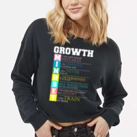 Growth New Mindset And Resolution  Cropped Pullover Crew