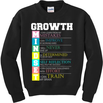 Growth New Mindset And Resolution  Kids Sweatshirt