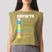 Growth New Mindset And Resolution  Garment-Dyed Women's Muscle Tee