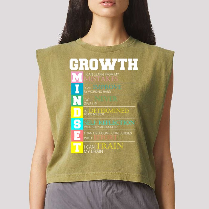 Growth New Mindset And Resolution  Garment-Dyed Women's Muscle Tee