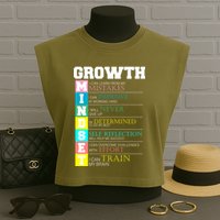 Growth New Mindset And Resolution  Garment-Dyed Women's Muscle Tee