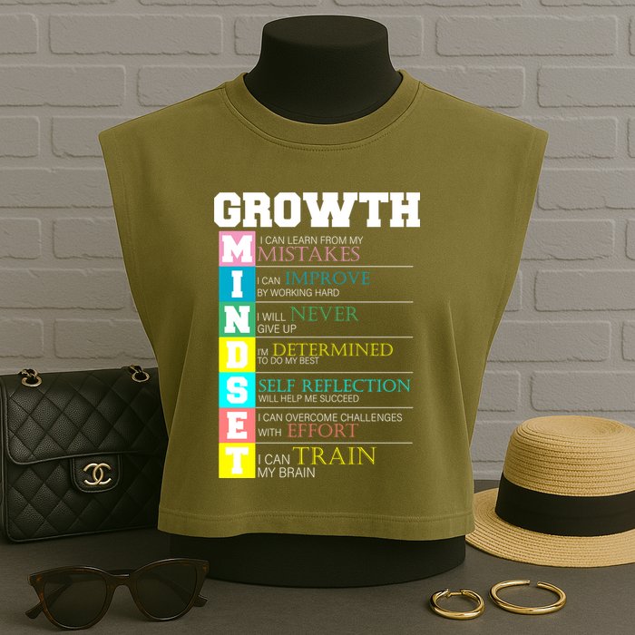 Growth New Mindset And Resolution  Garment-Dyed Women's Muscle Tee