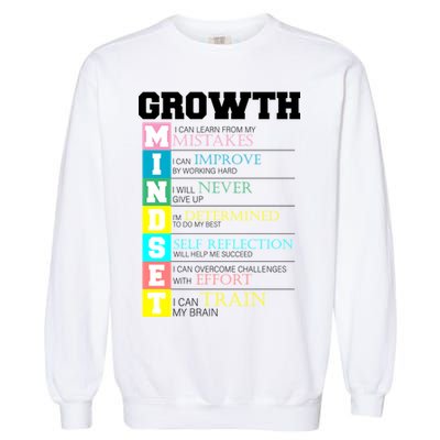 Growth New Mindset And Resolution  Garment-Dyed Sweatshirt