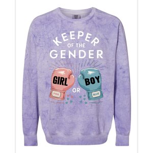 Gender Reveal Party Keeper Of Gender Boxing Colorblast Crewneck Sweatshirt