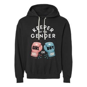 Gender Reveal Party Keeper Of Gender Boxing Garment-Dyed Fleece Hoodie