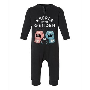 Gender Reveal Party Keeper Of Gender Boxing Infant Fleece One Piece