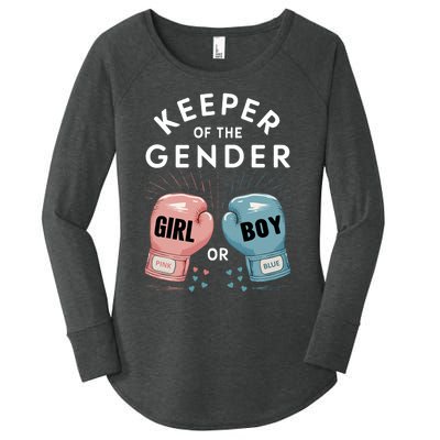 Gender Reveal Party Keeper Of Gender Boxing Women's Perfect Tri Tunic Long Sleeve Shirt