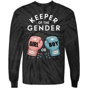 Gender Reveal Party Keeper Of Gender Boxing Tie-Dye Long Sleeve Shirt