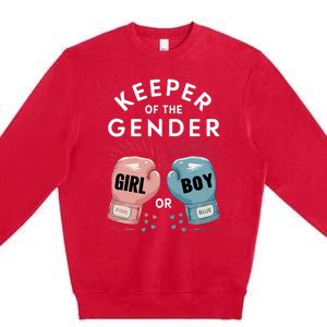 Gender Reveal Party Keeper Of Gender Boxing Premium Crewneck Sweatshirt