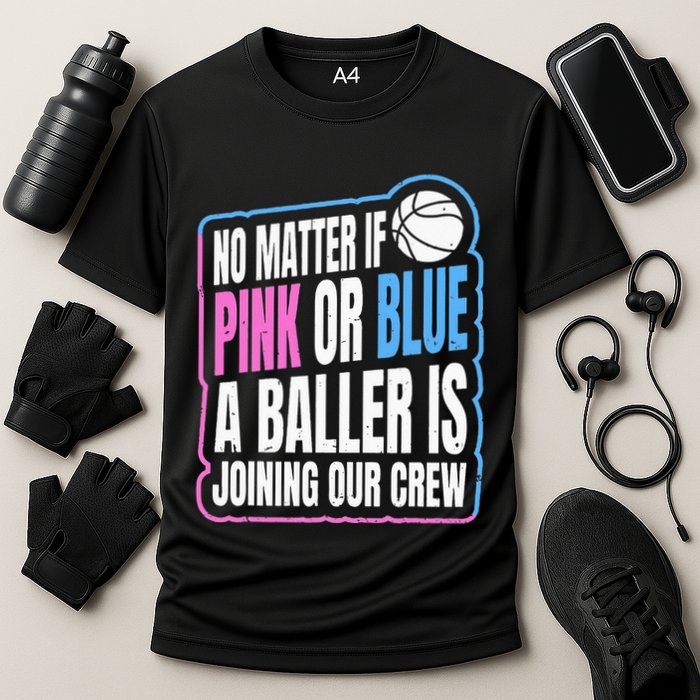 Gender Reveal Party Quote For A Basketball Player Cooling Performance Crew T-Shirt