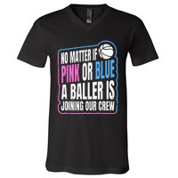 Gender Reveal Party Quote For A Basketball Player V-Neck T-Shirt